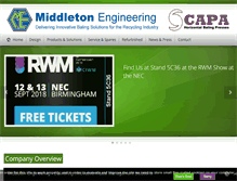 Tablet Screenshot of middletonengineering.co.uk